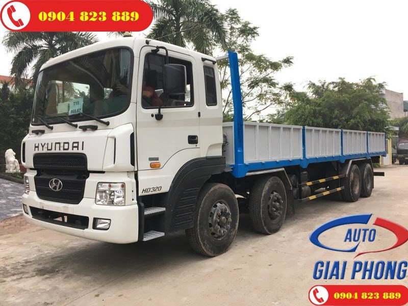 Xe ô tô tải Hyundai HD320 thùng lửng 19 tấn nhập khẩu