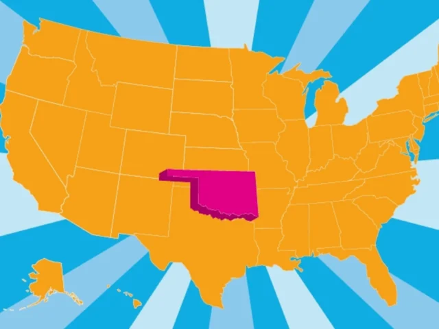 Bản đồ địa lý của Oklahoma