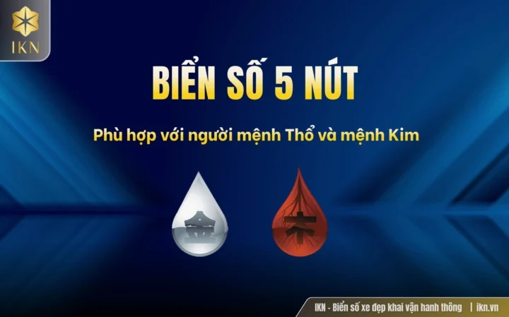 Biển số 5 nút hợp với mệnh nào trong Ngũ Hành