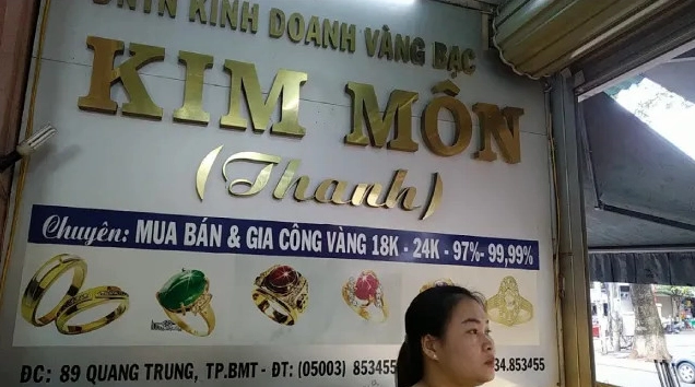 Biểu đồ giá vàng Kim Môn và các sản phẩm vàng tại cửa hàng