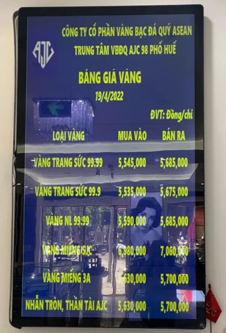 Biểu đồ giá vàng thế giới tăng