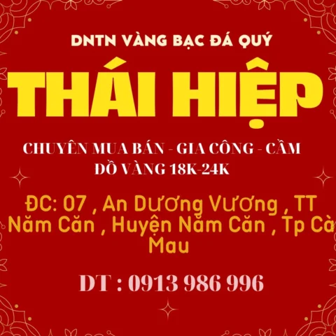 Các loại vàng tại Cà Mau