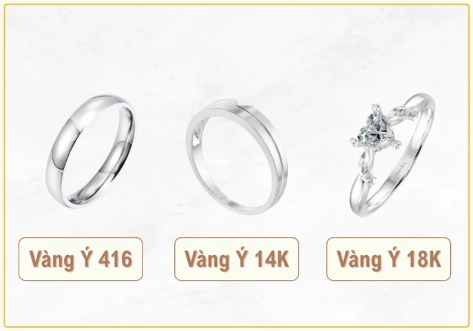Các loại vàng Ý phổ biến