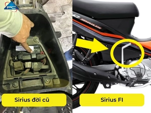 Cận cảnh bình xăng Yamaha Sirius Fi