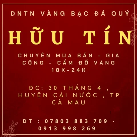 Cửa hàng vàng kim hoàn tại Cà Mau