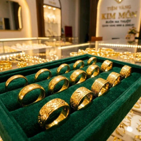 Giá vàng nhẫn trơn tại Kim Môn