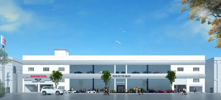 Không gian trưng bày xe ô tô Honda tại đại lý Thái Nguyên