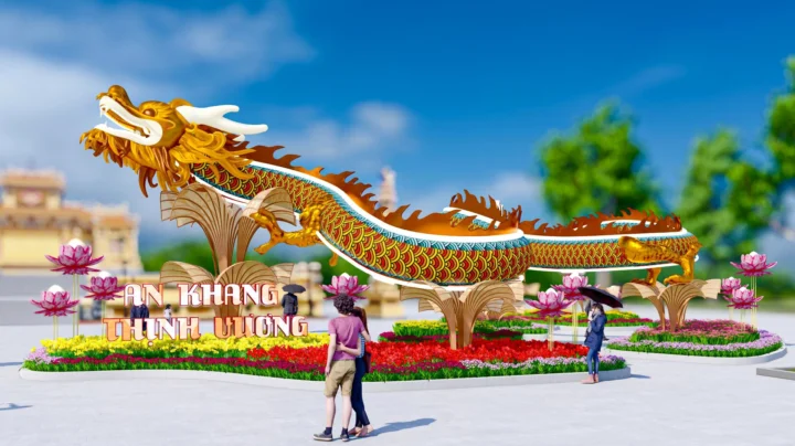 Linh vật Rồng Huế uy nghiêm