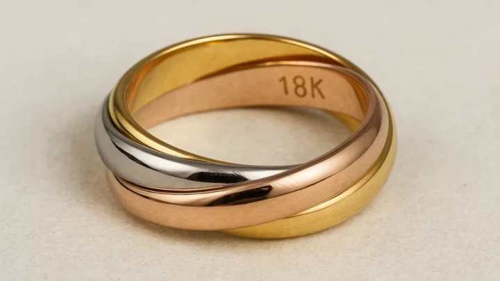 Màu sắc vàng 18K: Vàng, Trắng, Hồng