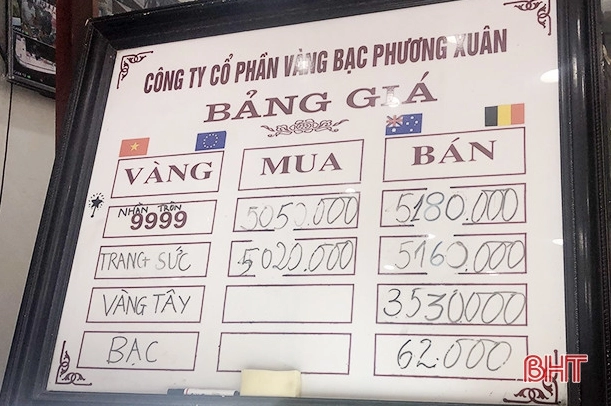 Người dân giao dịch vàng tại Hà Tĩnh