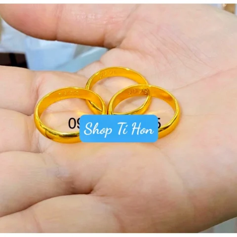Nhẫn vàng trơn 1 chỉ kiểu dáng đơn giản