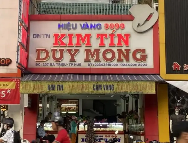 Đồ thị giá vàng 9999 Duy Mộng tại Huế