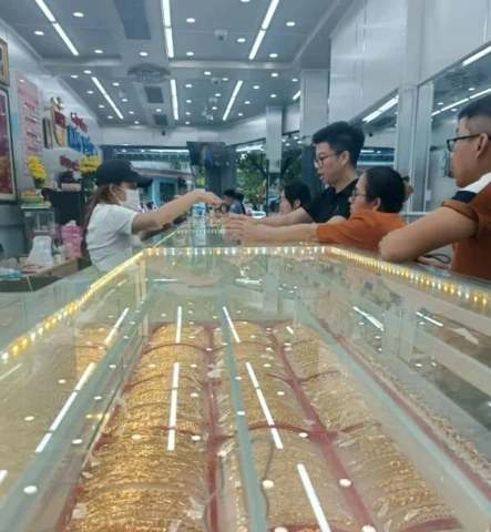 Đồ thị giá vàng SJC qua các tháng