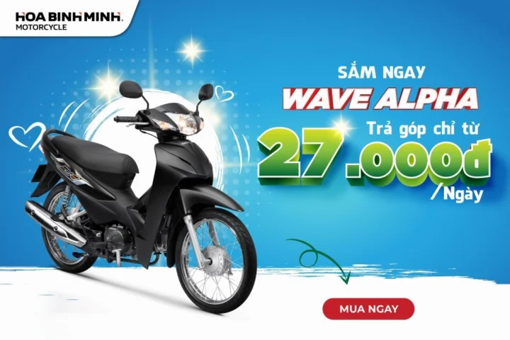 Tỷ lệ trả trước khi mua xe Wave Alpha trả góp