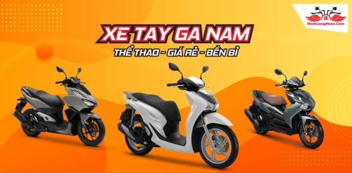 Xe tay ga nam với màn hình màu và công nghệ hiện đại