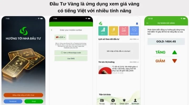 Xem giá vàng trên ứng dụng smartphone