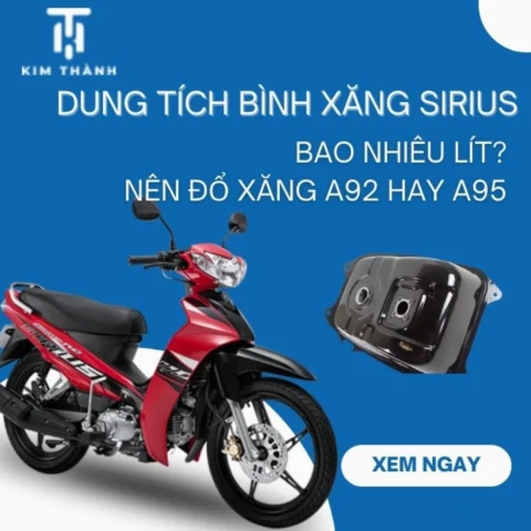 Yamaha Sirius với bình xăng dung tích tiêu chuẩn