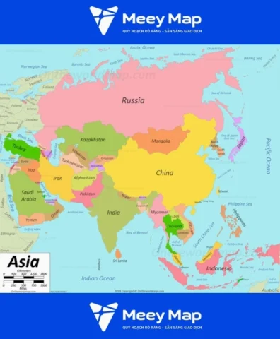 Châu Á Gồm Những Nước Nào? Khám Phá Danh Sách Đầy Đủ 2026 Bản đồ các nước Châu Á