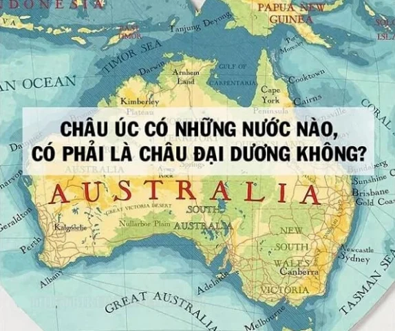Bản đồ Châu Úc và các đảo quốc lân cận