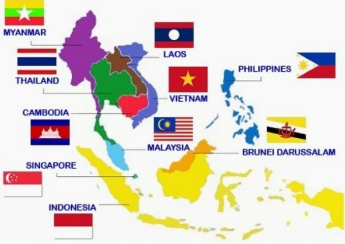 Đông Nam Á Gồm Những Nước Nào? Tổng Quan Chi Tiết 2026 Bản đồ chung khu vực Đông Nam Á