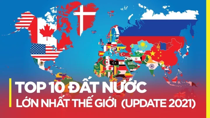 Bản đồ thế giới với Nga nổi bật