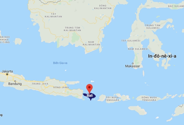 Bản đồ vị trí đảo Bali