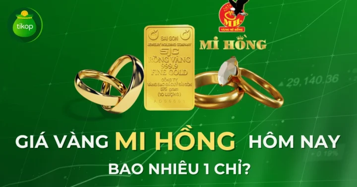 Biểu đồ giá vàng 18K và 24K tại Mi Hồng