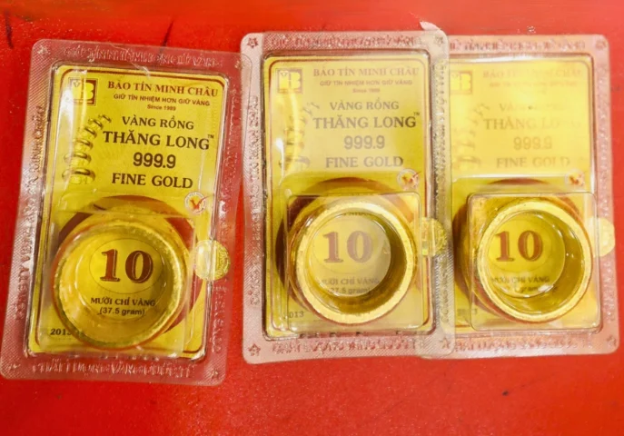 Các loại vàng 3 phân phổ biến