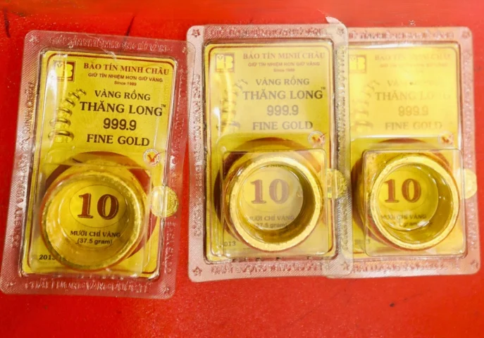 Các loại vàng 3 phân phổ biến