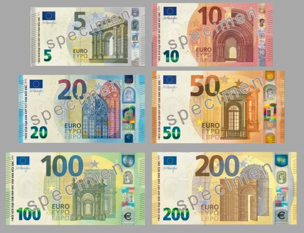 Các mẫu tiền giấy Euro mới