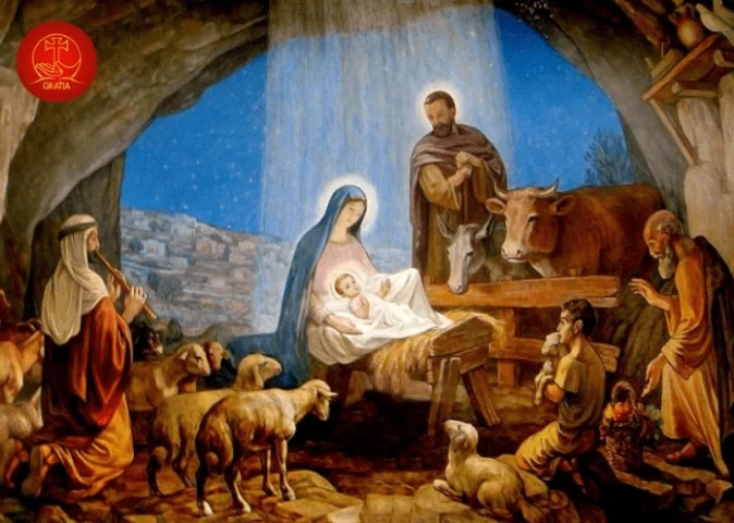 Cảnh Chúa Giêsu giáng sinh tại Bethlehem