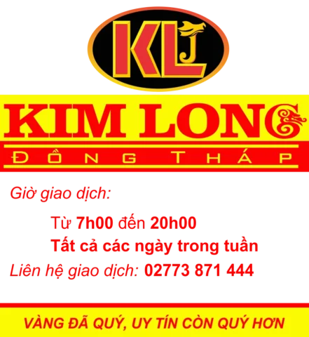 Cập nhật giá vàng Kim Long Đồng Tháp