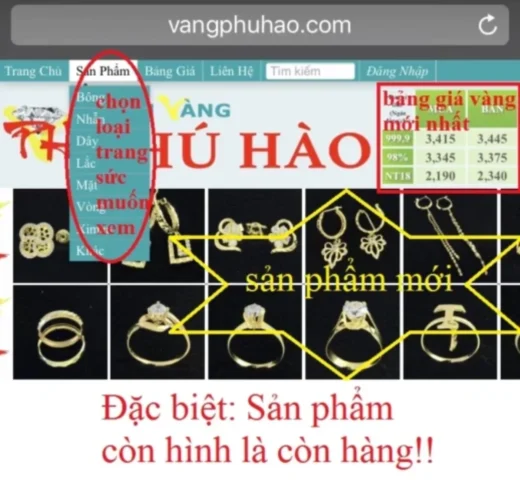 Cửa hàng vàng Phú Hào Bến Tre