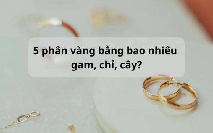 5 Phân Vàng Bao Nhiêu Tiền Năm 2026? Cập Nhật Mới Nhất Giá 5 phân vàng 18K