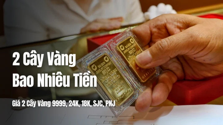 Giá trị 2 cây vàng bao nhiêu tiền