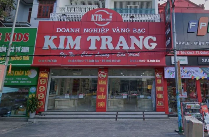 Một mẫu trang sức vàng tinh xảo tại tiệm vàng Kim Trang