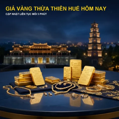 Người dân xem bảng giá vàng tại cửa hàng