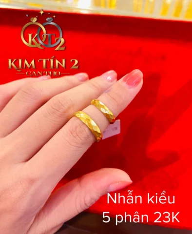 Nhẫn 5 phân vàng 24K kiểu dáng truyền thống