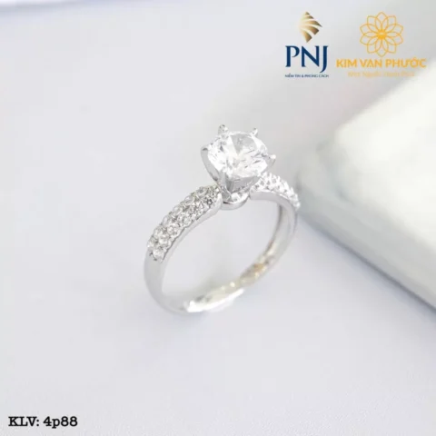 Nhẫn vàng trắng 10K
