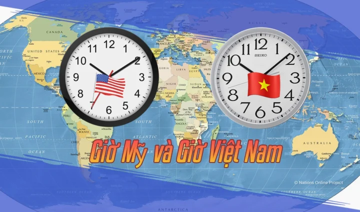 So sánh múi giờ Việt Nam và Mỹ