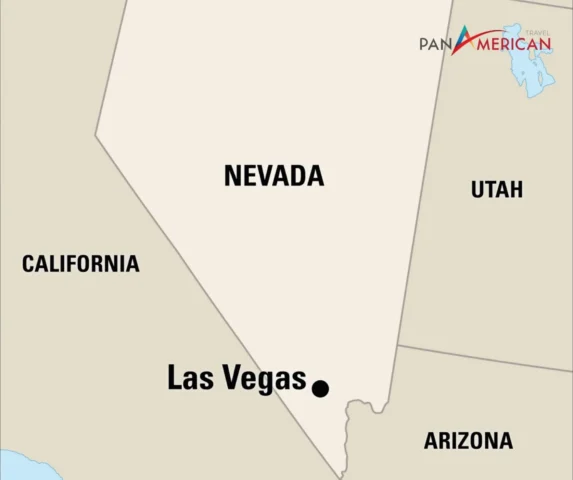 Thành phố Las Vegas về đêm với ánh đèn rực rỡ