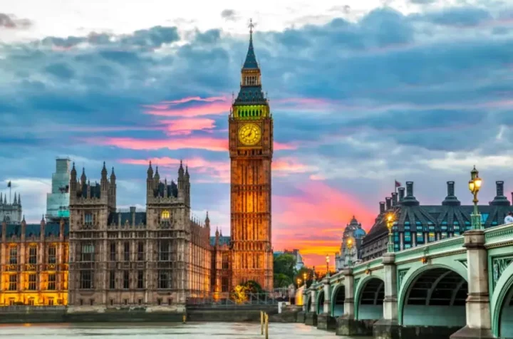 Tháp đồng hồ Big Ben về đêm